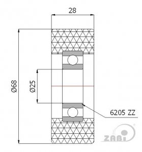 ZABI CZECH s.r.o - polyuretanova-rolna s-loziskem-68-mm-zabi-rp-68-28_25_tv-1750834906.jpg